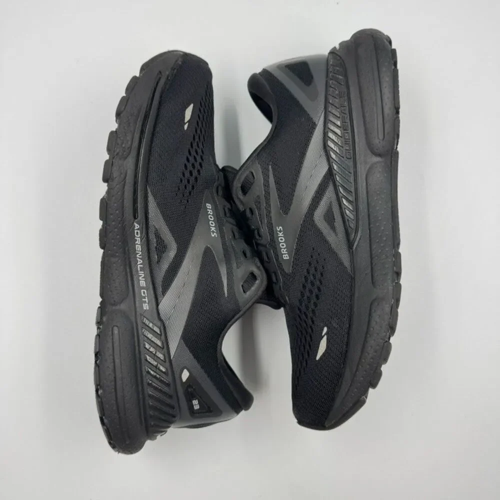 Brooks Womens 6.5 Black Adrenaline GTS 23 Running Shoes Support Cushion
